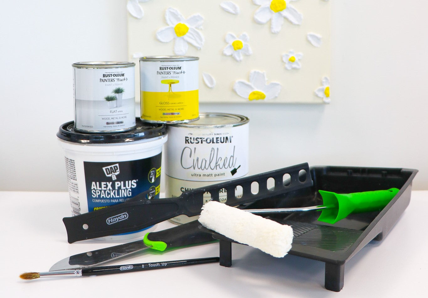 Spackling Wall Art - DIY with Haydn