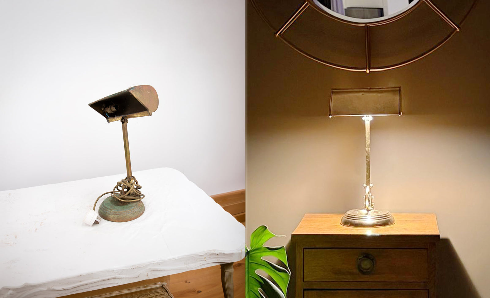 How to Restore a Solid Brass Vintage Desk Lamp with Heavy Verdigris