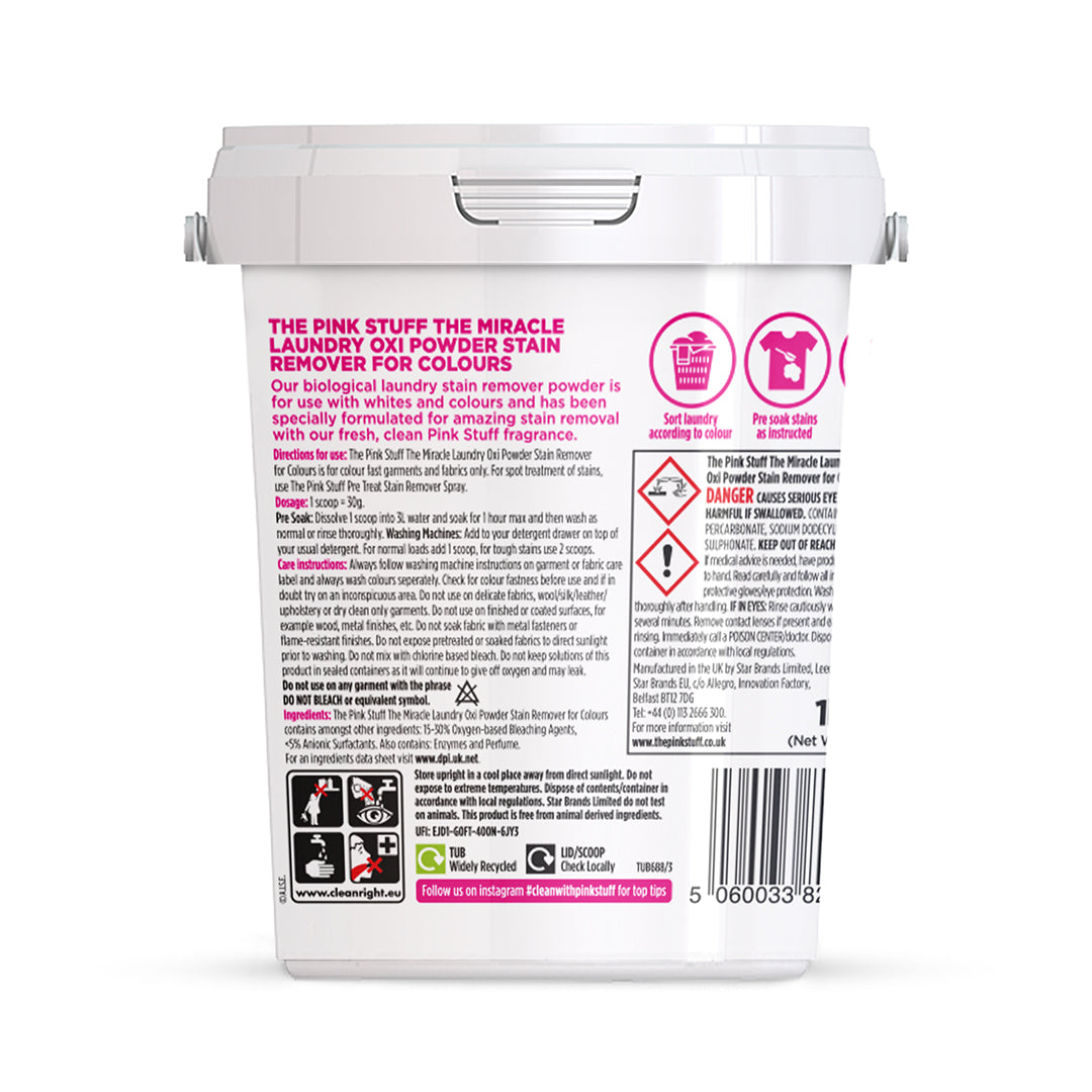 The Miracle Laundry Oxi Powder Stain Remover for Colours