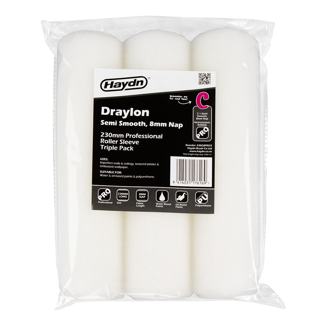 Professional Draylon 8mm Semi Smooth Roller Sleeve