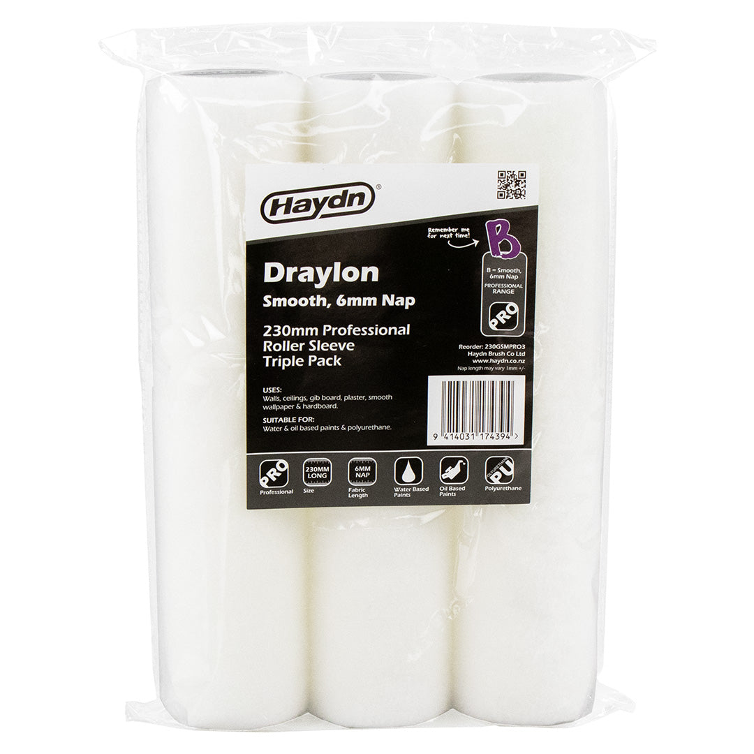 Professional Draylon 6mm Smooth Roller Sleeve