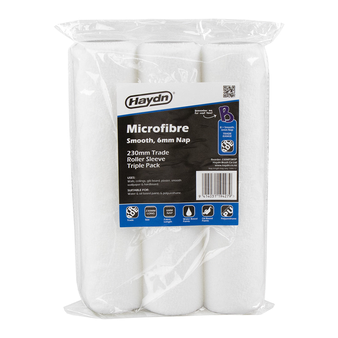 Trade Microfibre 6mm Smooth Roller Sleeve