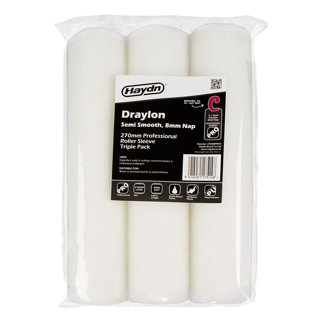 Professional Draylon 8mm Semi Smooth Roller Sleeve