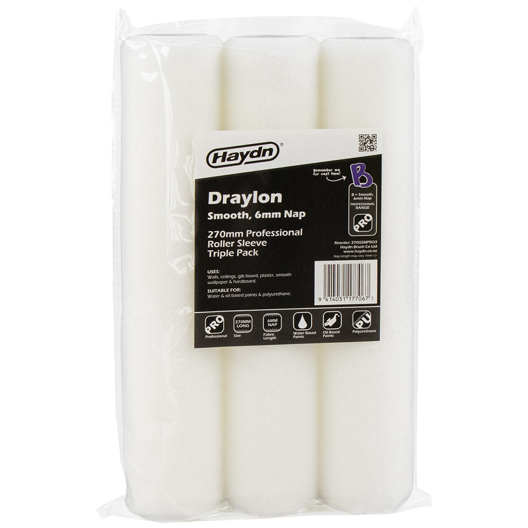 Professional Draylon 6mm Smooth Roller Sleeve