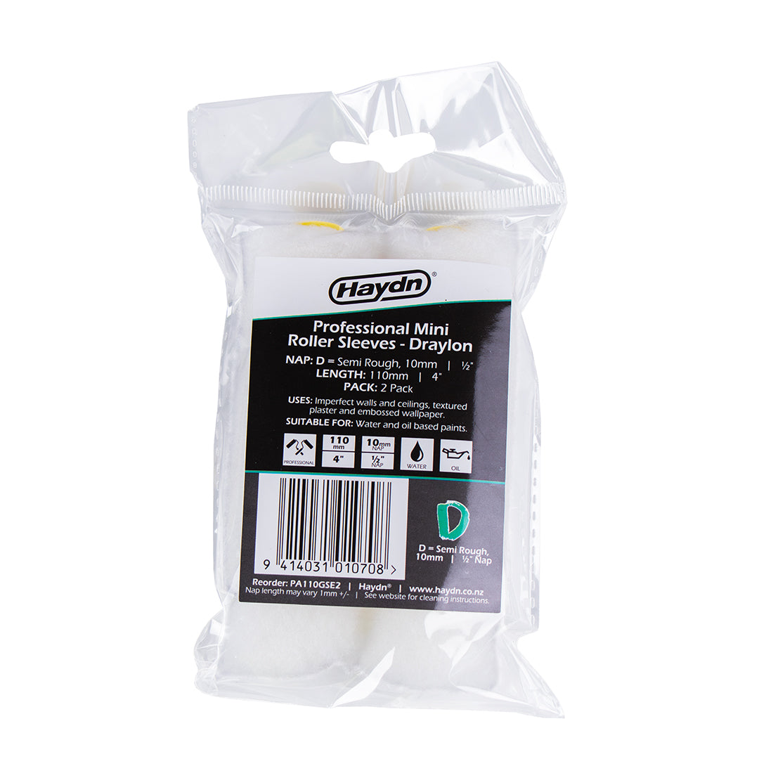 Mini Professional Draylon 10mm Semi Rough Roller Sleeve