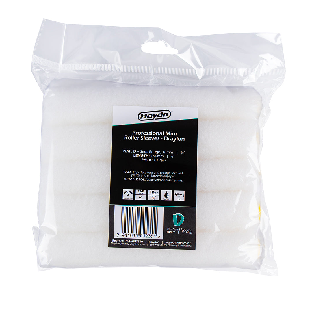 Mini Professional Draylon 10mm Semi Rough Roller Sleeve