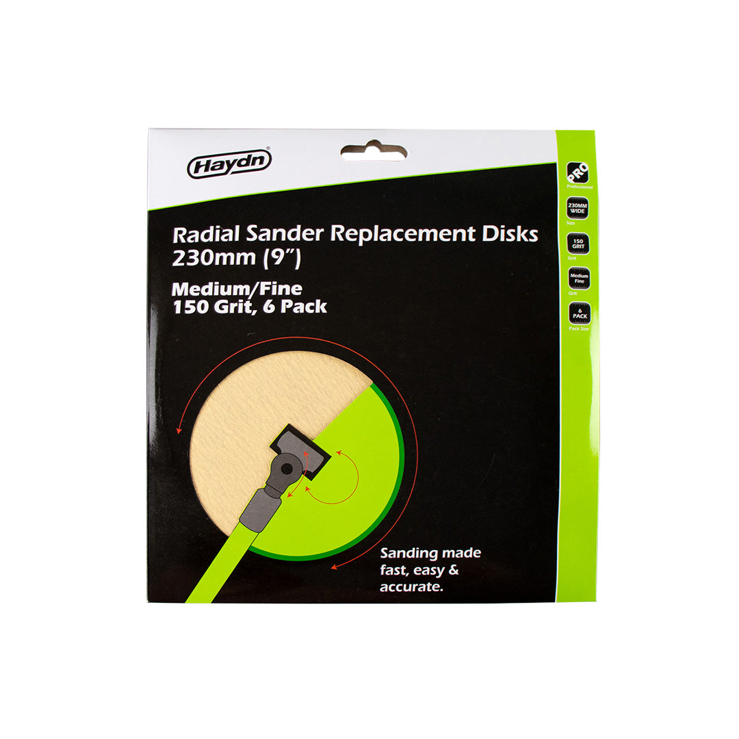 Haydn Radial Sander Replacement Disc 6 Pack