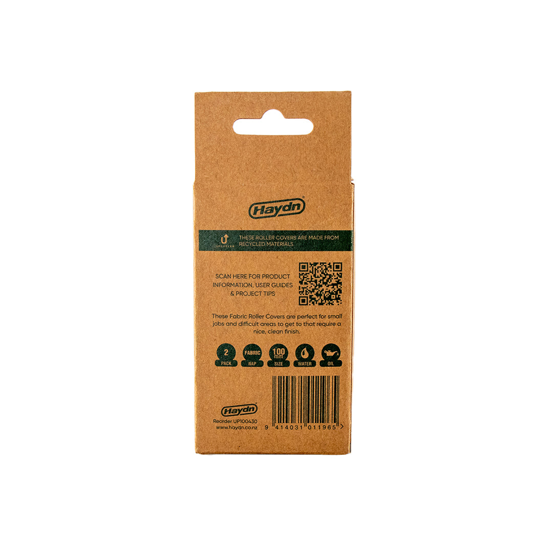 Haydn® UP™ 100mm Recycled Mini Fabric Roller Covers 2 Pack
