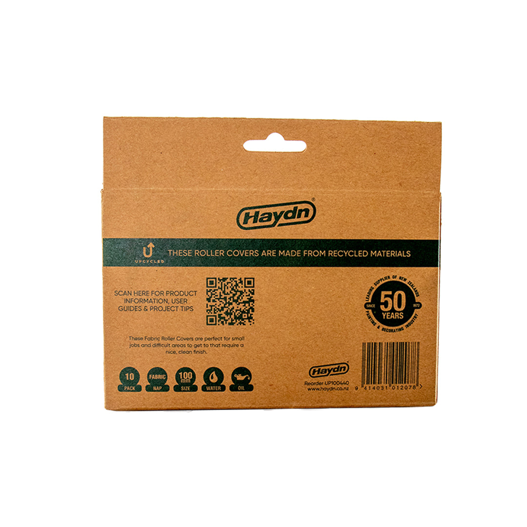 Haydn® UP™ Recycled 100mm Mini Fabric Roller Covers 10 Pack