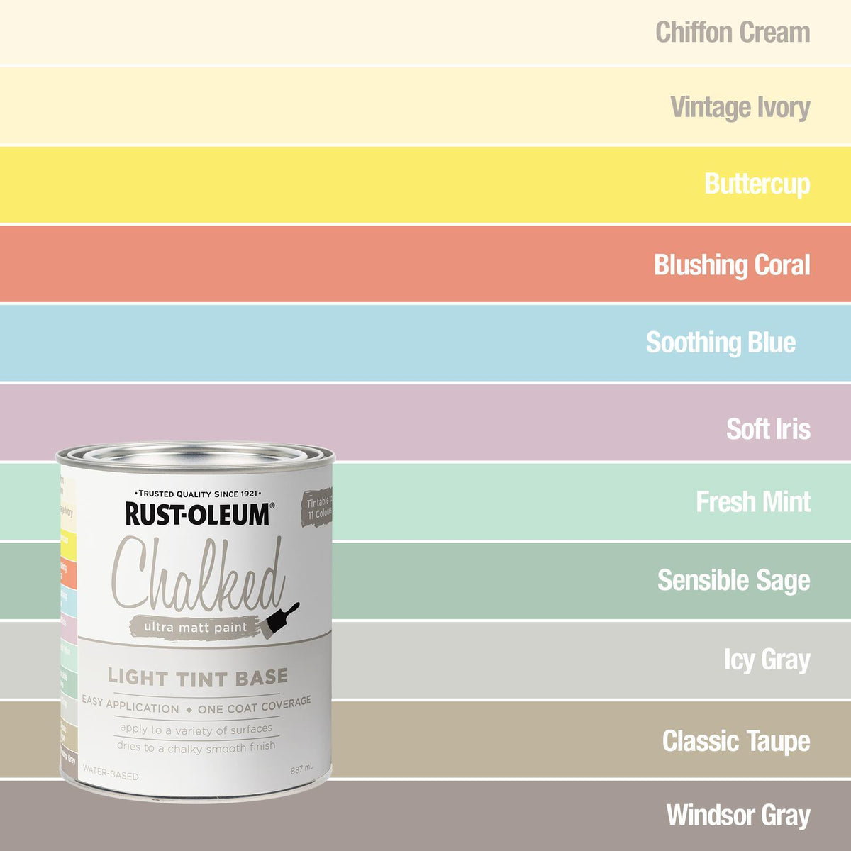 Rustoleum Light Tint Base Colours