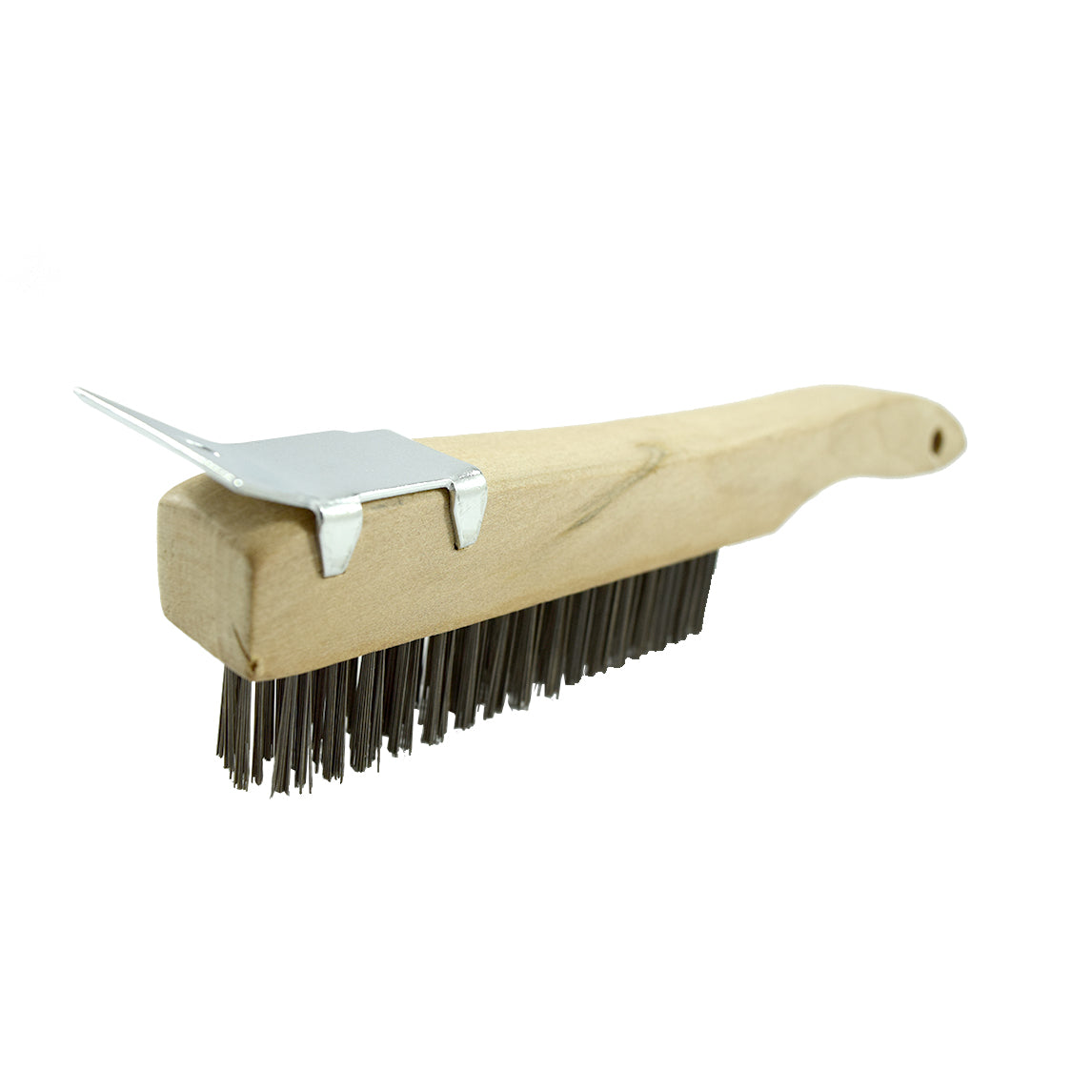 Haydn Wire Brush 4 Row Wooden Handle with Scraper