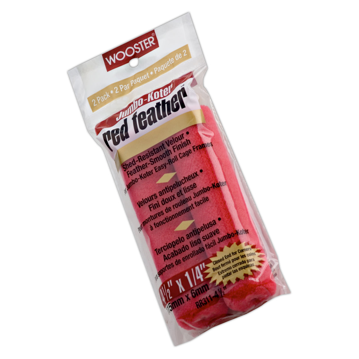 Jumbo Koter Red Feather 115mm 2 Pack - 6mm Nap